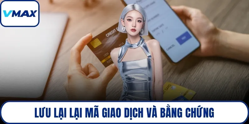 Lưu lại lại mã giao dịch và bằng chứng